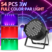 Projecteur PAR LED HONGHE 54x3W RGB 3-en-1 DMX512 IP33 en alliage d'aluminium pour DJ, idéal pour l'éclairage de scène en soirée, discothèque, club, bar, avec CRI80