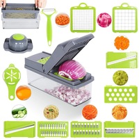 Lbb Best Verkopen 16 In 1 Draagbare Multifunctionele Uiensnijder Fruitsnijder Aardappelschiller Handmatige Dropshipping Groentechopper
