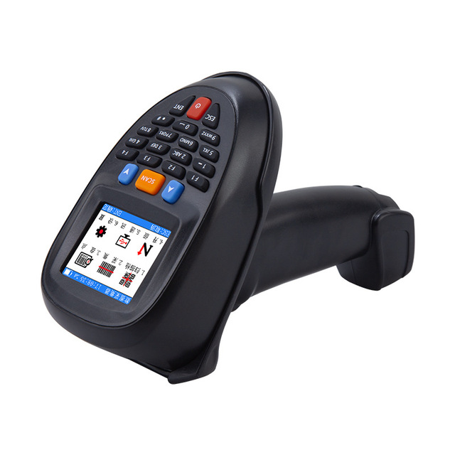 Imarcone Inventory 2D Wireless USB/COM Interface Barcode Scanner with LCD Screen 1D Scan Stock Scanner for Store Use