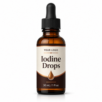 Gouttes liquides d'iode pour adultes – Soutien métabolique de la thyroïde – Sans sucre – Approvisionnement direct usine – Marque privée – Complément liquide végétalien