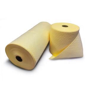 Rotoli assorbenti di colore giallo di sicurezza per la pulizia delle fuoriuscite chimiche - Product Image 1