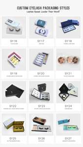 पूर्ण पट्टी पलकों के लिए कस्टम खाली पैकेजिंग बॉक्स अद्वितीय कस्टम पलक के लिए अद्वितीय कस्टम आईलैश बॉक्स - Product Image 6