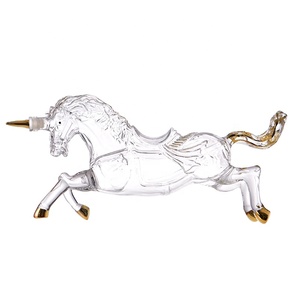 Eenhoorn En Paard Vorm Karaf 1000 Ml Hoge Borosilicaatglas Wijnfles Duurzaam En Elegant Ontwerp - Product Image 1