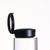 Boîte vide de poudre monocouche en plastique cosmétique noir mat Fard à paupières Compact Plate Case
