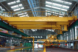 Hauteur de levage résistante du moteur 25m de capacité de 30 tonnes et de 5 tonnes de pont roulant de double poutre garantie de 1 an - Product Image 4