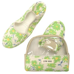 Pantoufles d'intérieur en pur coton, légères, à motif floral, portables - Product Image 3