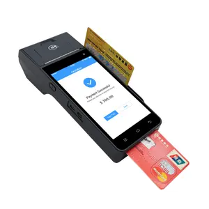 Máquina POS Android portátil com scanner de código 4G/wireless/WIFI terminal POS móvel portátil com impressora térmica