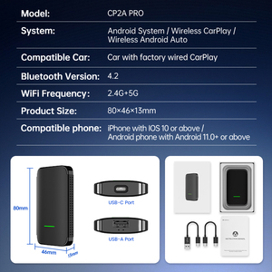 OME CarlinKit Wireless CarPlay <strong>Android</strong> Auto AI Video Box Carplay Dongle Built-in <strong>Android</strong> Support Popular <strong>Apps</strong> for YouTube - Product Image 2
