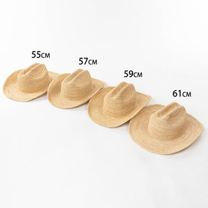 <span class=keywords><strong>2025</strong></span> 2026 <span class=keywords><strong>New</strong></span> Arrival mùa hè thời trang xu hướng handmade Tây cao bồi hat Raffia rơm bãi biển Sun hat - Product Image 4