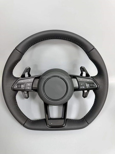 Volant en cuir et fibre de carbone véritable avec LED pour <span class=keywords><strong>Golf</strong></span> 8 GTI <span class=keywords><strong>2020</strong></span>, compatible avec <span class=keywords><strong>Golf</strong></span> MK8 GTI R GTE <span class=keywords><strong>GTD</strong></span> Jetta Passat CC - Product Image 3