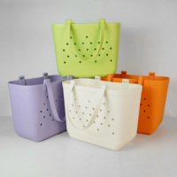 Sac fourre-tout en EVA imperméable et robuste, grande capacité, pour la plage et la piscine, sac de transport durable pour l'été, logo personnalisé, vente en gros