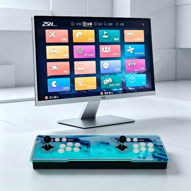 Home Arcade Gaming Equipment Retro Metal Frame English System Plug And Play Console