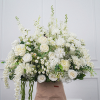 Flores Artificiales DKB al por Mayor, Caminos de Mesa de Rosas de Seda de Alta Calidad, Decoración Floral para Pasillos de Boda
