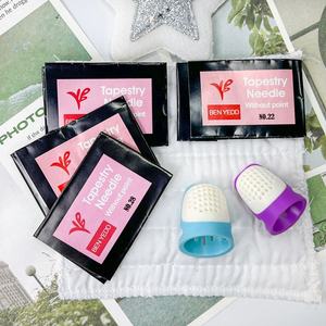 Benyedd 1 Fuchsia Medium Halfopen Vingerbedden 1 Blauwe Grote Vingerbabybedjes Maat 22/24/26/28 Naalden - Product Image 5