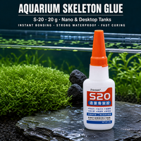 Adhésif pour aménagement d'aquarium Zhanlida S-20 20g, respectueux de l'environnement, séchage rapide, imperméable, bois, pierre, corail