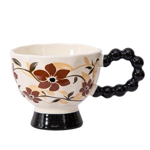 Taza de Café de Cerámica Hecha a Mano con Diseño Floral Vintage Francés, Estilo Británico de Alta Gama, Lujosa, Apta para Lavavajillas y <span class=keywords><strong>Microondas</strong></span> - Product Image 5