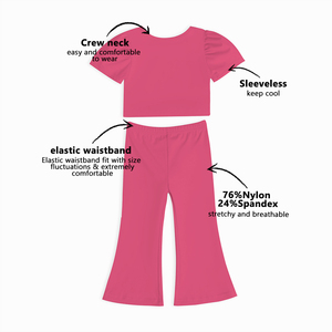 Nueva Llegada Ropa de Yoga Transpirable Conjunto de Ropa para Niñas Conjuntos de Ropa Deportiva Personalizados para Niñas - Product Image 2