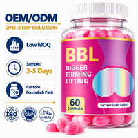 Gummies Complexe Botanique Marque Blanche OEM 520mg 60 Unités Bien-être Féminin Emballage Bouteille Formule Personnalisée Carton Rehausseur Fessier
