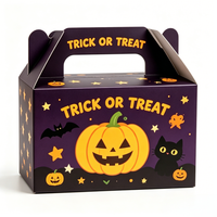 Boîtes de fête d'Halloween en gros pour enfants, pour cupcakes, avec logo personnalisé, emballage en papier pour friandises ou farces, usine d'emballage pour pâtisseries