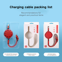 Kabel Charger Multi Fungsi 3 in 1 Tipe-C Retractable untuk Ponsel, Dilengkapi Logo Kustom