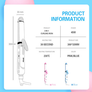 เครื่องหนีบผม 3 in 1 แบบเซรามิกทัวร์มาลีน สำหรับหนีบผมหน้าม้าและจัดแต่งทรงผม - Product Image 3
