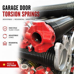 Residential Adjustable Garage <b>Door</b> Torsion <b>Springs</b> Garage <b>Door</b> <b>Spring</b> Kit Heavy Duty Precision Replacement System - Product Image 1