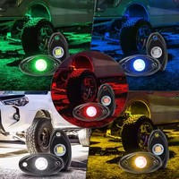 Luces LED de Roca de 2 Pulgadas de Alta Calidad, Color Personalizable, 12V, IP67, Impermeables, para Camionetas/ATV Can-Am, con 12 Meses de Garantía