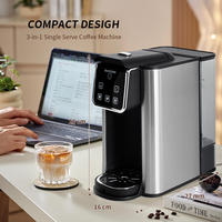 Machine à café à capsules SHARDOR Compact 3 en 1, pour une seule portion, compatible K-Cup, avec un grand réservoir d'eau de 50 oz