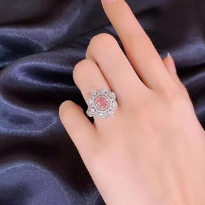 European Vintage Wedding Engagement <strong>Diamond</strong> Jewelry <strong>Ring</strong> 18k Gold AGL VS <strong>Fancy</strong> pink 1.004ct Natural <strong>Diamond</strong> <strong>Ring</strong> for Women - Product Image 6