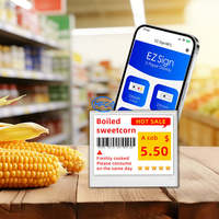Etiqueta de Precio Digital Ultra Delgada, Etiqueta Electrónica NFC para Estantes de 4.2 Pulgadas con Sistema RF, Imán ABS para Tiendas Minoristas Zhsunyco