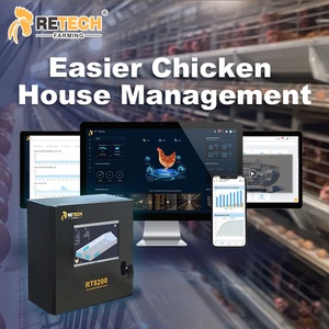 Kandang ayam Broiler, peralatan unggas kandang Broiler 4 tingkat otomatis dengan sistem panen tipe rantai - Product Image 4