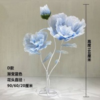 Riesige Seidenblumen Lebendige Neue Stilrichtung Handgefertigte Automatisch Öffnende und Schließende Blumen für Hochzeit, Muttertag, Party, Bühnendekoration mit Beleuchtung