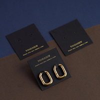 Carte de présentation personnalisée haut de gamme pour boucles d'oreilles, petite carte pour colliers, carte en carton blanc 350g pour bijoux, emballage simple