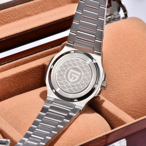 PAGANI DESIGN 1786 Luxury Stainless Steel Quartz Watch Men Fashion Sport <b>Chronograph</b> Moon Phase <b>Automatic</b> Date Week Glass 10 Bar - Product Image 5