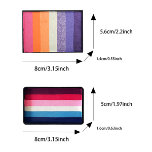 สีเพ้นท์หน้าแบบน้ำ ขนาดใหญ่ สีรุ้ง สำหรับ<span class=keywords><strong>แต่งหน้า</strong></span>ฮาโลวีน วาดลายบนร่างกาย สำหรับเด็ก - Product Image 5