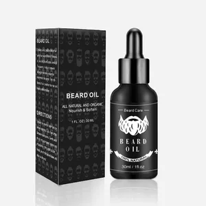 custom logo men Private Label natural organic sandalwood scent beard growth oil balm kit