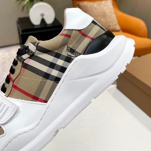 Chaussures de luxe rayées en tissu à semelle épaisse, robustes et confortables, de style designer rétro à lacets, de haute qualité - Product Image 4