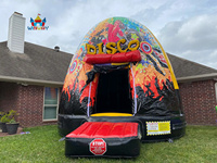 Vente flash - Château gonflable interactif en PVC, facile à installer, taille personnalisable, disco, danse, château gonflable pour adultes, boombox
