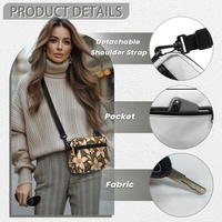 Sac à bandoulière tendance avec imprimé floral tropical et fleurs crème, fermeture éclair, idéal pour les voyages quotidiens, l'église, le shopping et les cadeaux