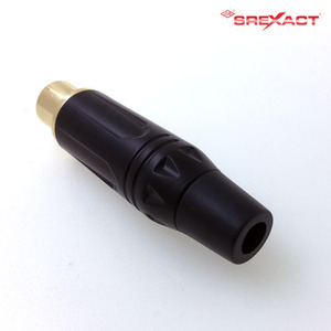 Conectores hembra RCA de audio profesional Contacto de cobre chapado en oro Bota negra nominal 30A - Product Image 2