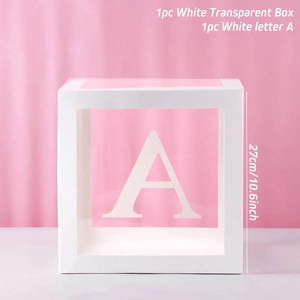 Todos los colores, 1 pieza, caja de globos para Baby Shower de papel transparente para niño y niña, decoración de fiesta de cumpleaños, Idea de <span class=keywords><strong>regalo</strong></span> - Product Image 5