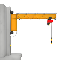 Grue à flèche murale de type BX, capacité A3, hauteur de levage de 5 m pour ligne d'assemblage