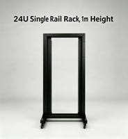 Rack de serveur mobile 19 pouces 24U à double colonne, monorail ouvert, en acier laminé à froid SPCC, profondeur 120 mm, 550*1200*120MM