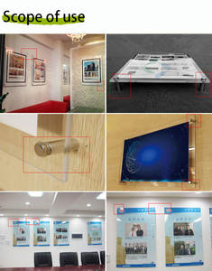 Профессиональная заглушка для стен, маленькие желтые металлические детали, алюминиевый стеклянный держатель, рекламный гвоздь, противостояние, болты, знак, противостояние - Product Image 5