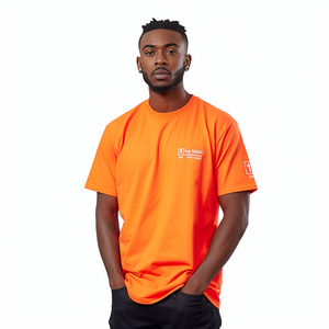 T-<span class=keywords><strong>shirt</strong></span> pour <span class=keywords><strong>homme</strong></span> personnalisé en coton 100% avec impression sérigraphique, teinture pigmentée couleur <span class=keywords><strong>orange</strong></span>, 200 g/m², poids lourd - Product Image 3