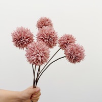 Chrysanthème artificiel à tige unique aux couleurs d'automne, boule d'oignon, pissenlit, fleur décorative artificielle