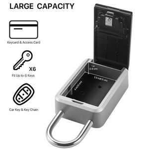 Cerradura de combinación de <span class=keywords><strong>4</strong></span> dígitos OEM personalizada, cerradura en forma de U abierta doble desmontable para interiores y exteriores, caja de seguridad para almacenamiento de llaves - Product Image 4