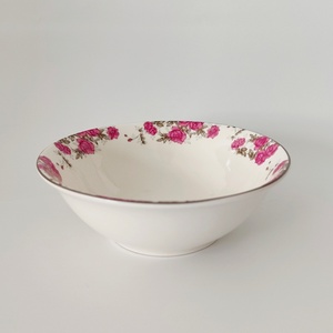 Juego de vajilla de cerámica con diseño hermoso y elegante con calcomanías con estilo-Platos Cuencos Bandeja para servir para cenar, acampar y regalar - Product Image 5