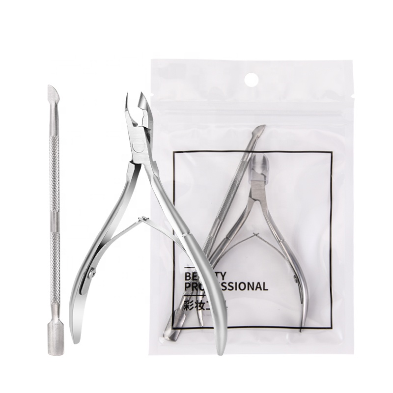 Hot Snelle Verzending Professionele Manicure Set Rvs Nail Cuticle Nipper Met Pusher