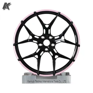 万古铝一体式锻造汽车车轮沃森乘用车车轮轮辋豪华可定制粉色16-24英寸适用于HF5